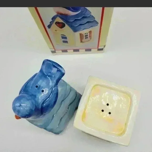 Vintage 1993 Susan Winget Bird House Salt & Pepper Shaker Brand New - Picture 6 of 12